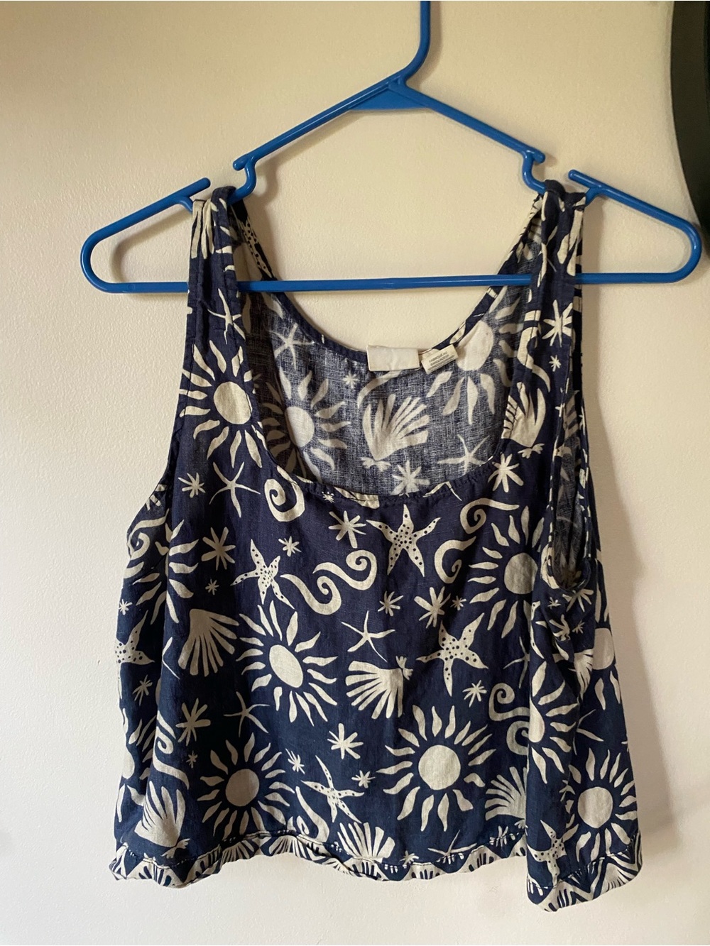 C&C California Navy and White Nautical Sun & Starfish Tank